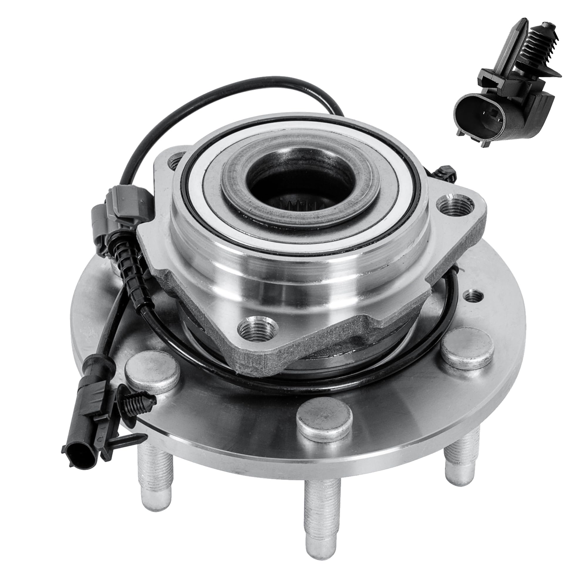 EVERESTWAY 515096 4WD Front Wheel Hub Bearing Assembly w/ABS Compatible with Chevrolet Chevy Silverado Suburban Avalanche Tahoe